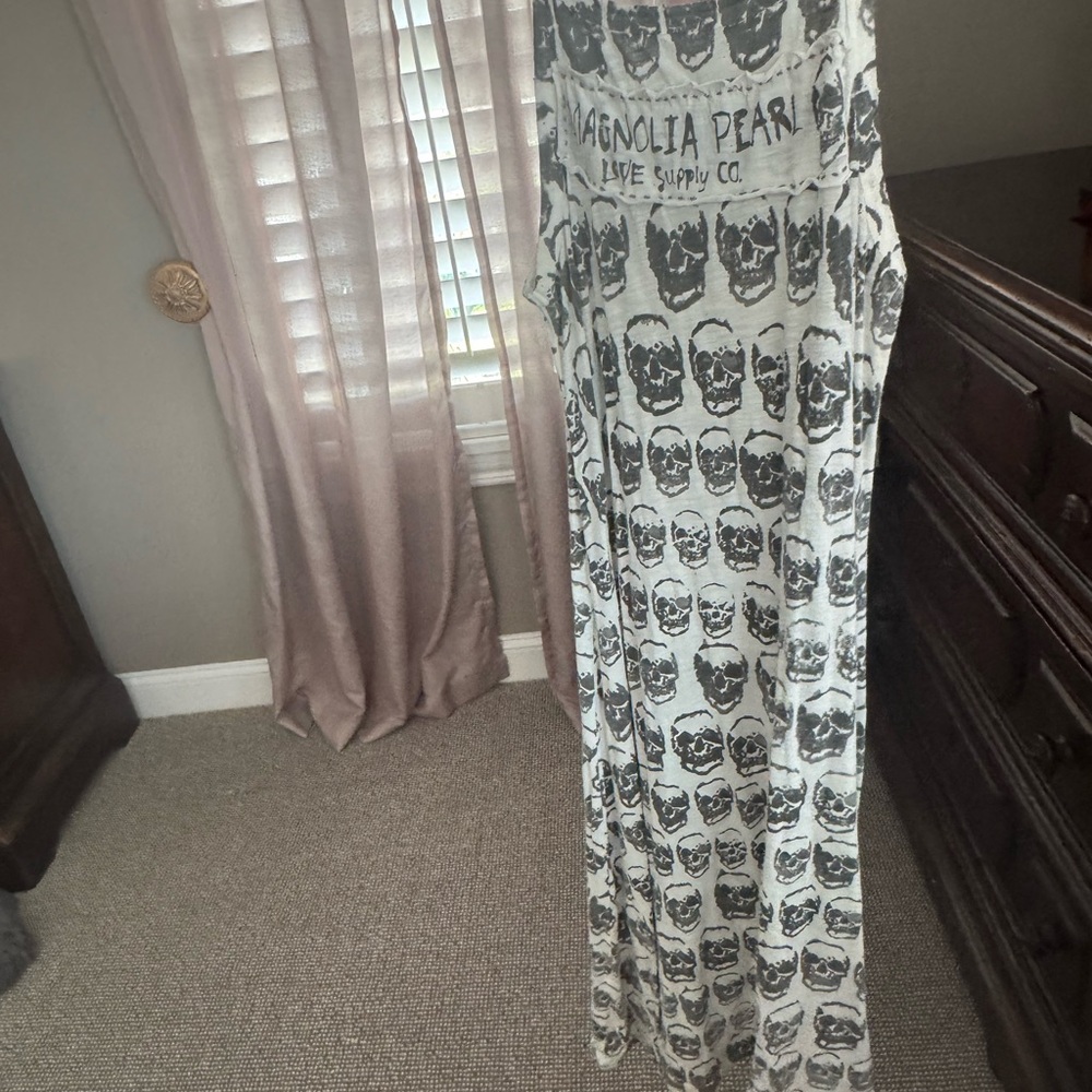Magnolia Pearl Gray Skull Maxi Dress